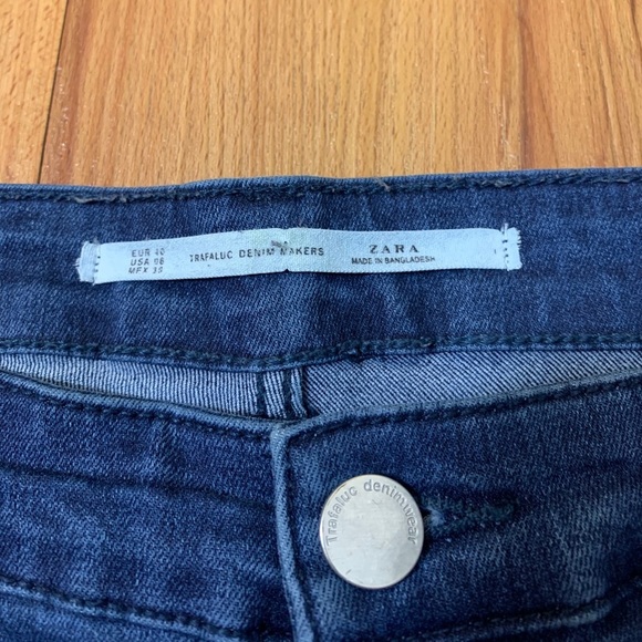 Zara High Rise Raw Hem Skinny Jegging Jeans - Picture 7 of 13